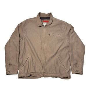 Vintage 90s Old Navy Chore Coat Mens Size M Gray Fleece Lined Barn Jacket Work